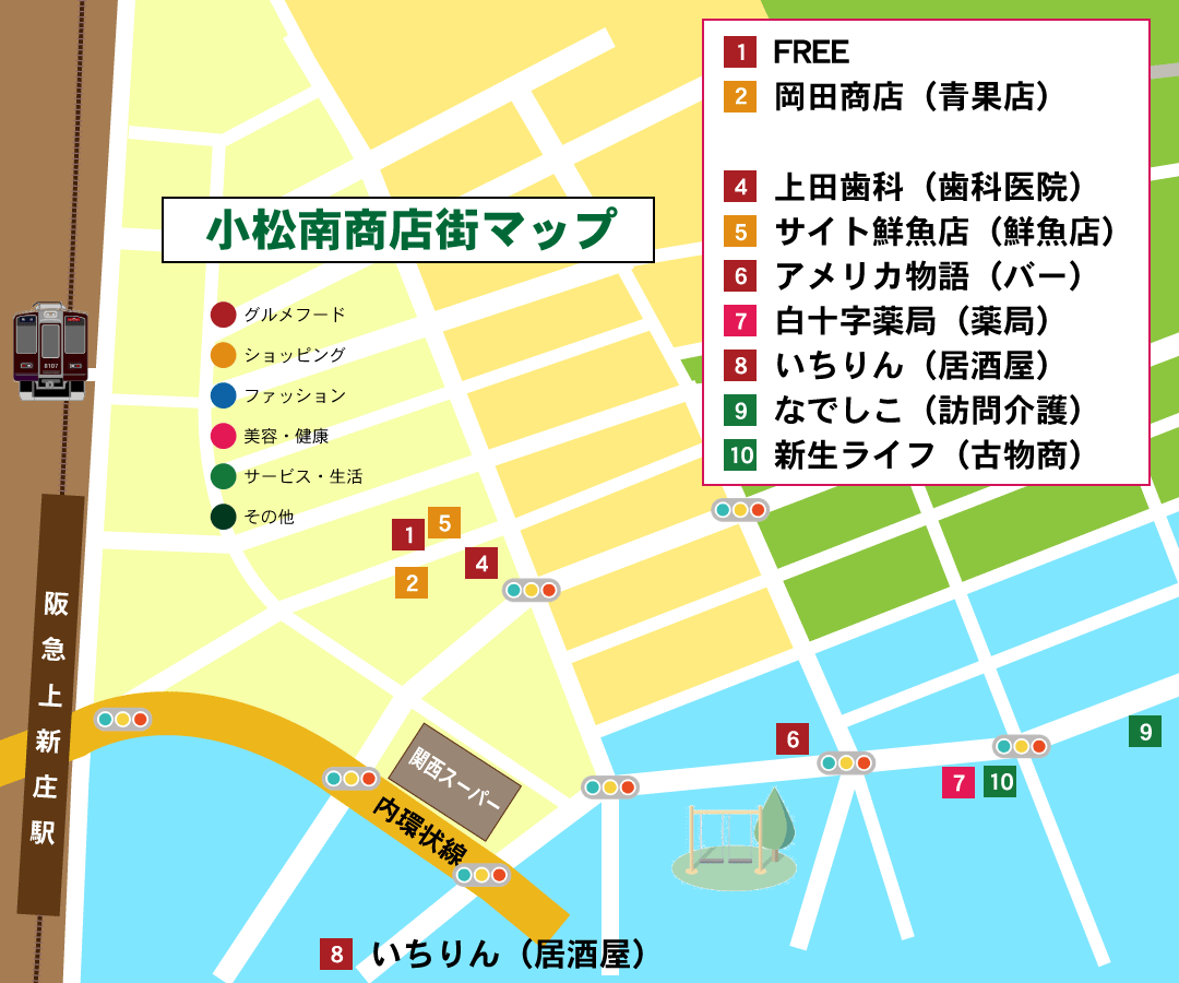 小松南商店街マップ